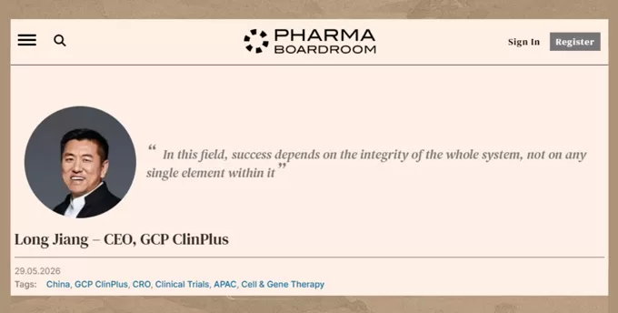 Long Jiang – CEO, GCP ClinPlus